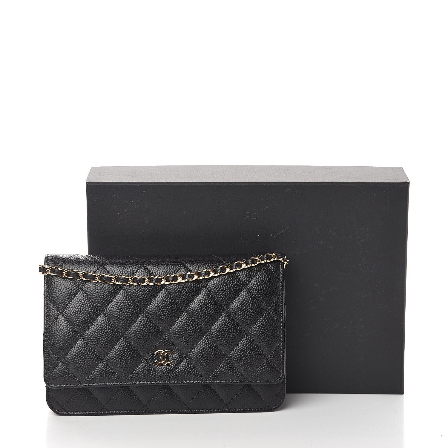 Chanel Caviar Quilted Wallet On Chain WOC Black 10 of 10