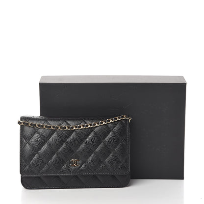 Chanel Caviar Quilted Wallet On Chain WOC Black 10 of 10