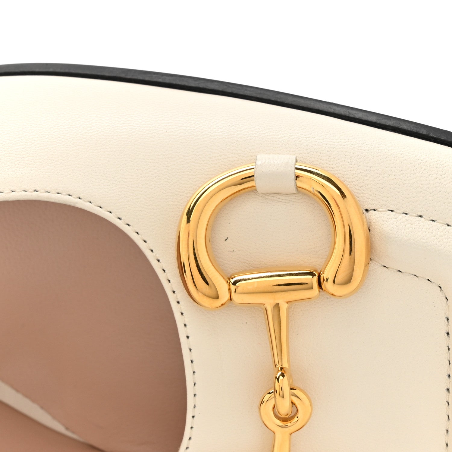 Gucci Malaga Kid Horsebit Pumps 38.5 Mystic White 9 of 13