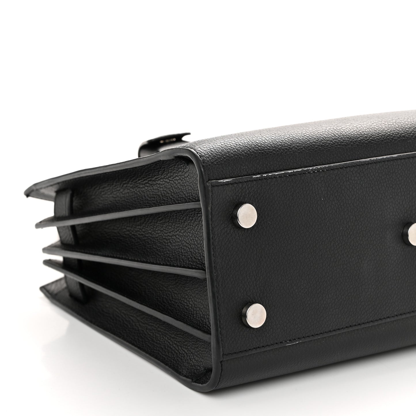 Grained Calfskin Baby Sac De Jour Black