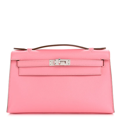 Hermes Epsom Kelly Pochette Clutch Rose Confetti 1 of 8