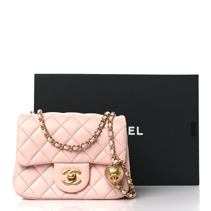 Chanel Lambskin Quilted Mini Pearl Crush Flap Light Pink 11 of 11