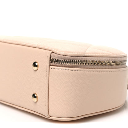 Chanel Grained Calfskin Quilted Top Handle Chain Clutch Beige 10 of 11