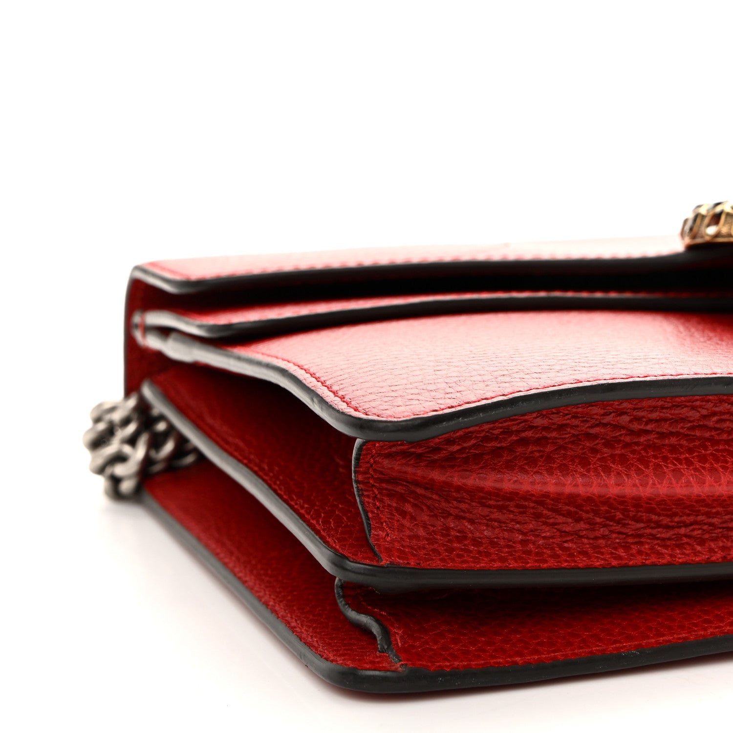 Gucci Dollar Calfskin Swarovski Crystal Small Dionysus Shoulder Bag Hibiscus Red 10 of 16