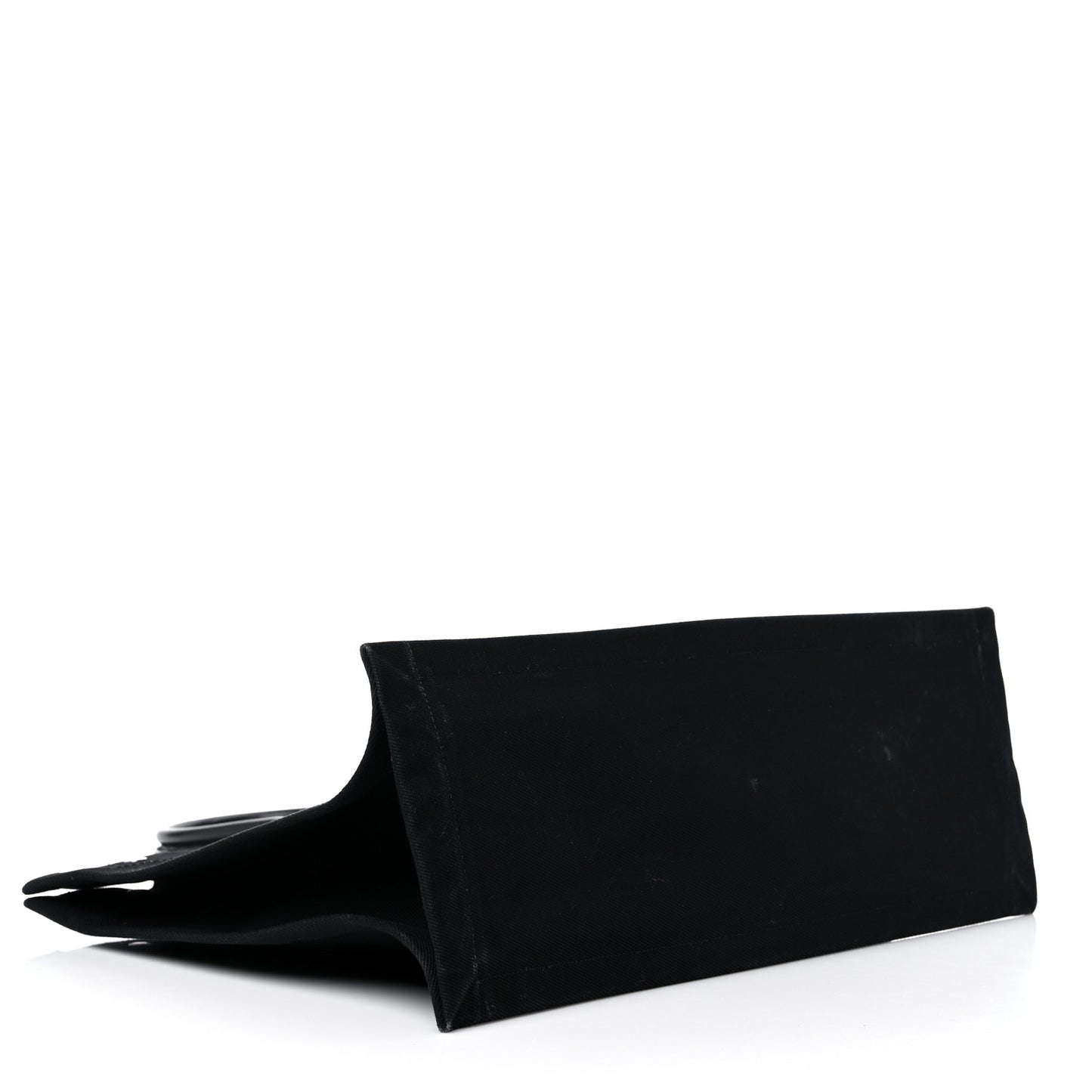 Linen Calfskin Rive Gauche Tote Black