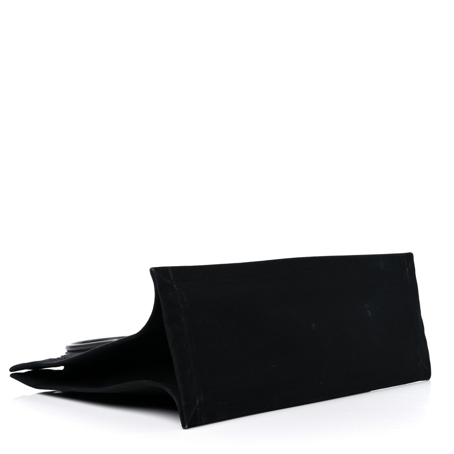 Saint Laurent Linen Calfskin Rive Gauche Tote Black 4 of 19