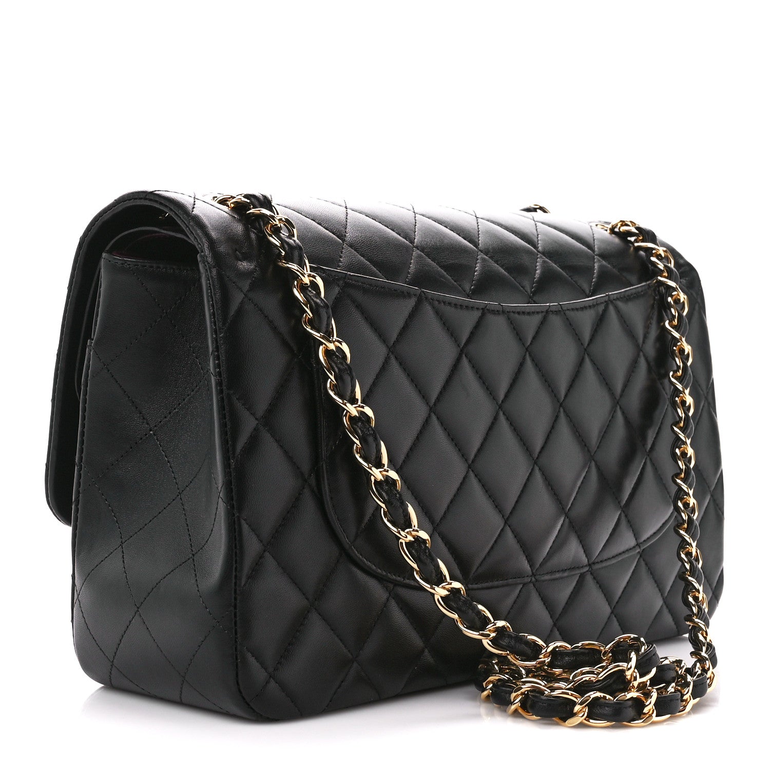 Chanel Lambskin Quilted Jumbo Double Flap Black 3 of 11