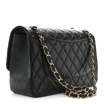 Chanel Lambskin Quilted Jumbo Double Flap Black 3 of 11
