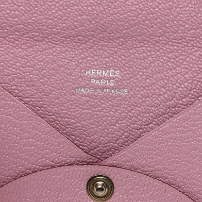 Hermes Chevre Mysore Calvi Duo Card Case Mauve Sylvestre 5 of 6