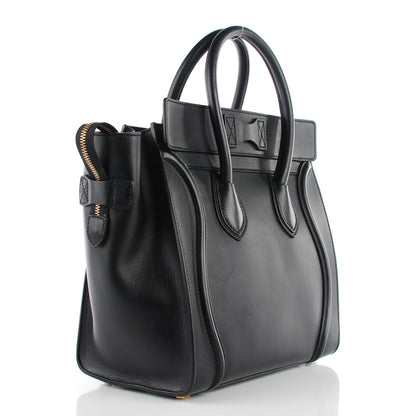 Celine Smooth Calfskin Mini Luggage Black 3 of 8