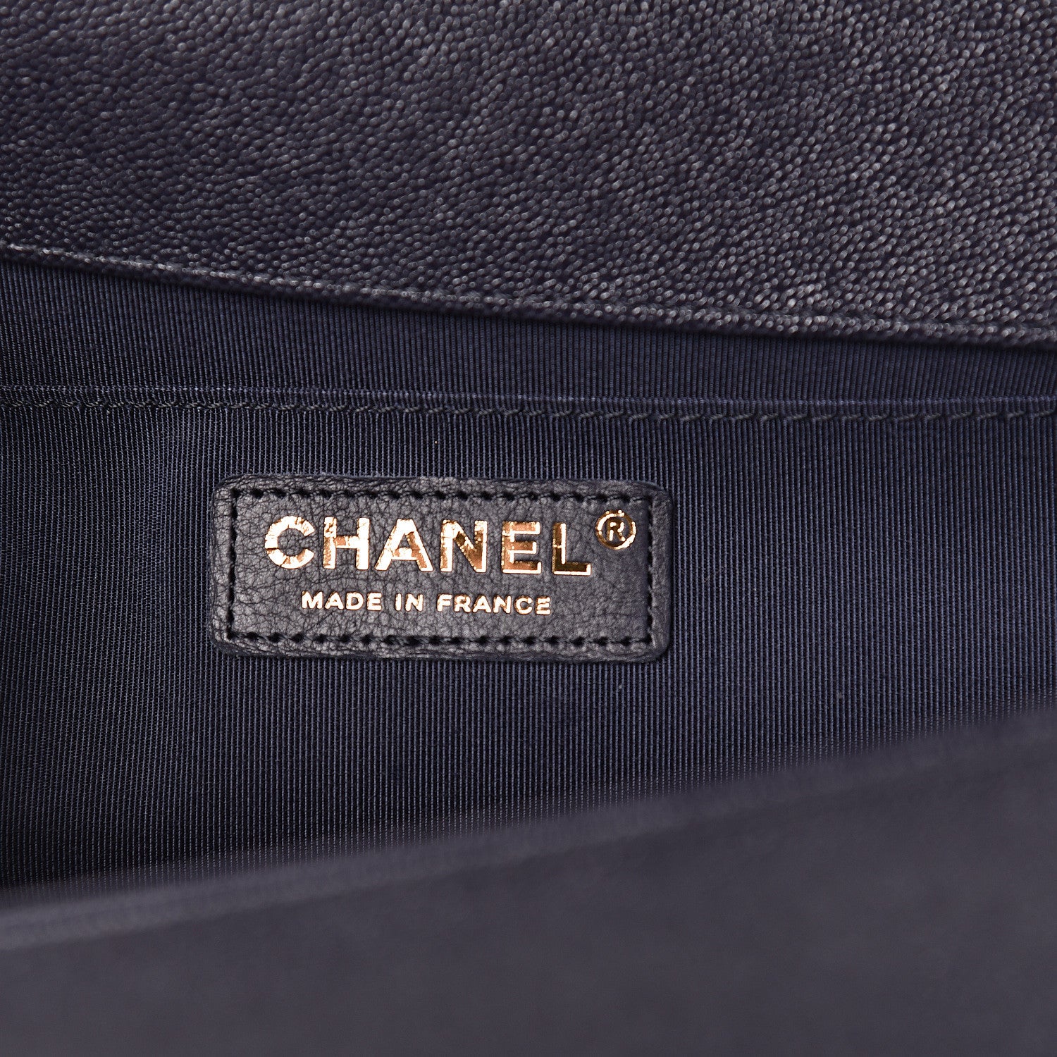 Chanel Caviar Quilted Medium Boy Flap Navy 7 of 10