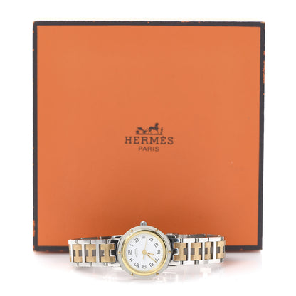 Hermes Stainless Steel 24mm Clipper Quartz Watch Gold 7 of 7