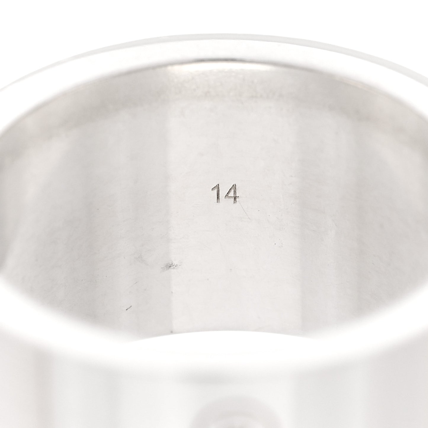 Sterling Silver 12mm Trademark Wide Band Ring 54 6.75