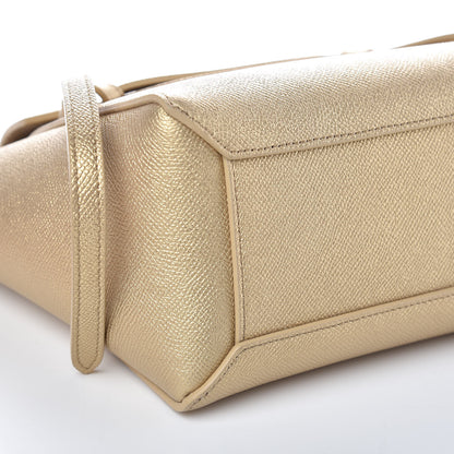 Celine Laminated Calfskin Nano Belt Bag Gold 8 of 9