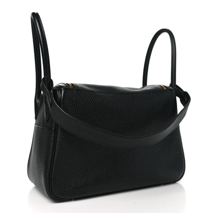 Hermes Taurillon Clemence Lindy 26 Black 3 of 11