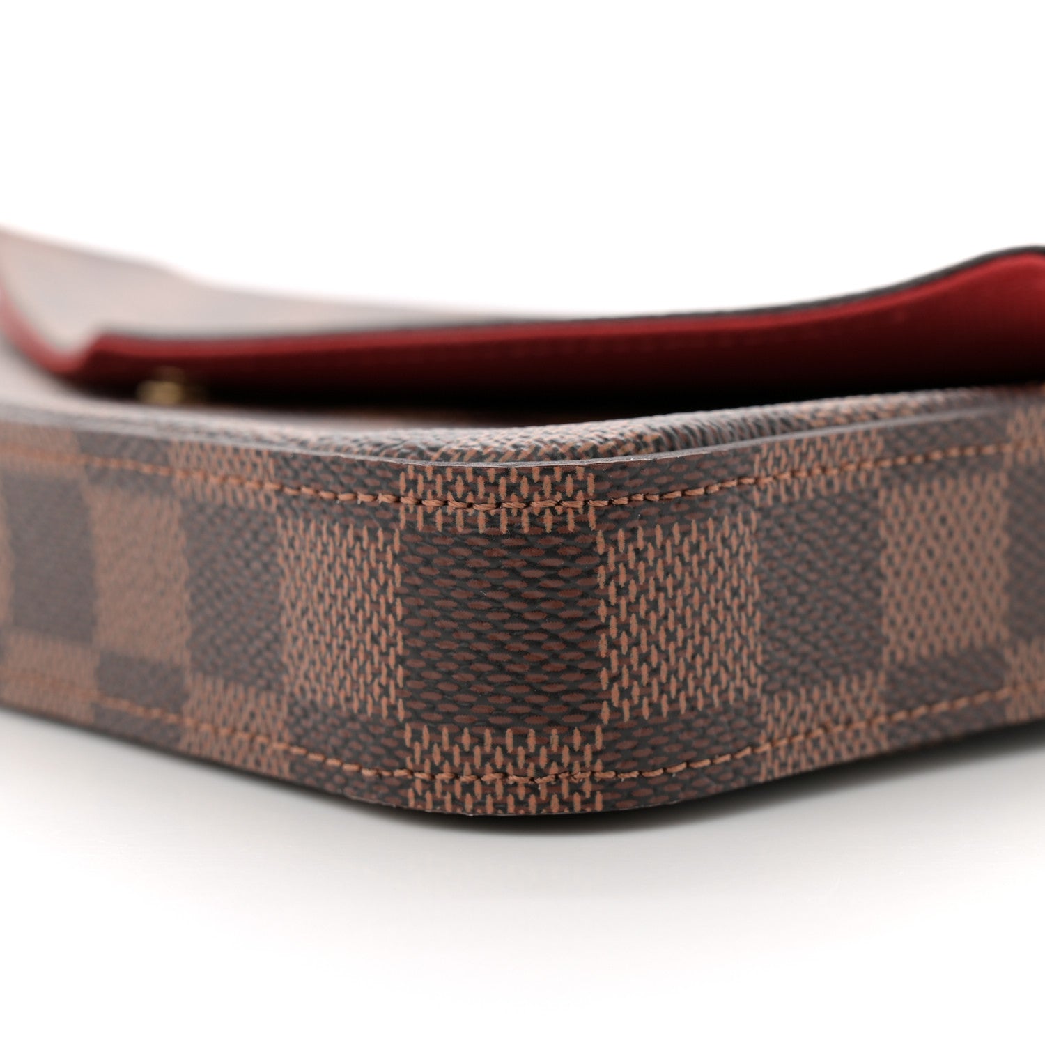 Louis Vuitton Damier Ebene Pochette Felicie Chain Wallet 10 of 11