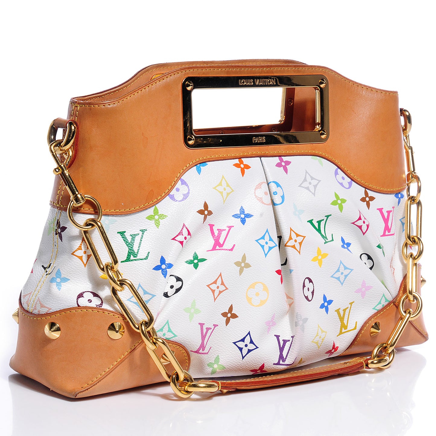LOUIS VUITTON Monogram Multicolor Judy MM White