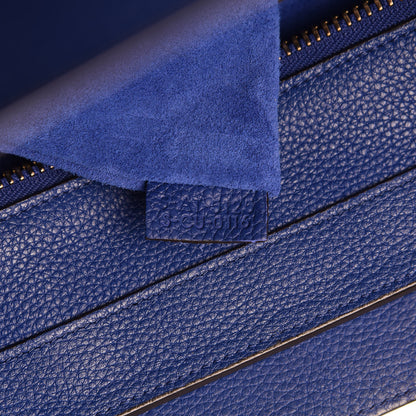 Celine Drummed Calfskin Mini Luggage Indigo 9 of 12