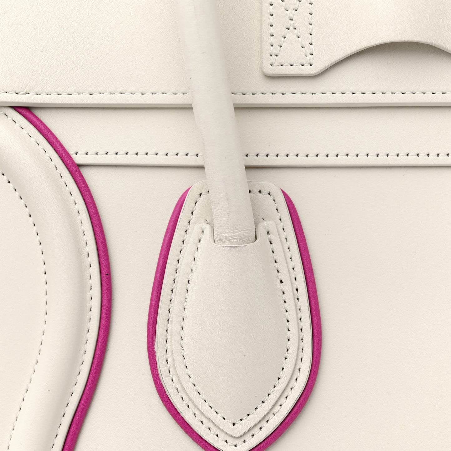 Smooth Calfskin Micro Luggage White Magenta