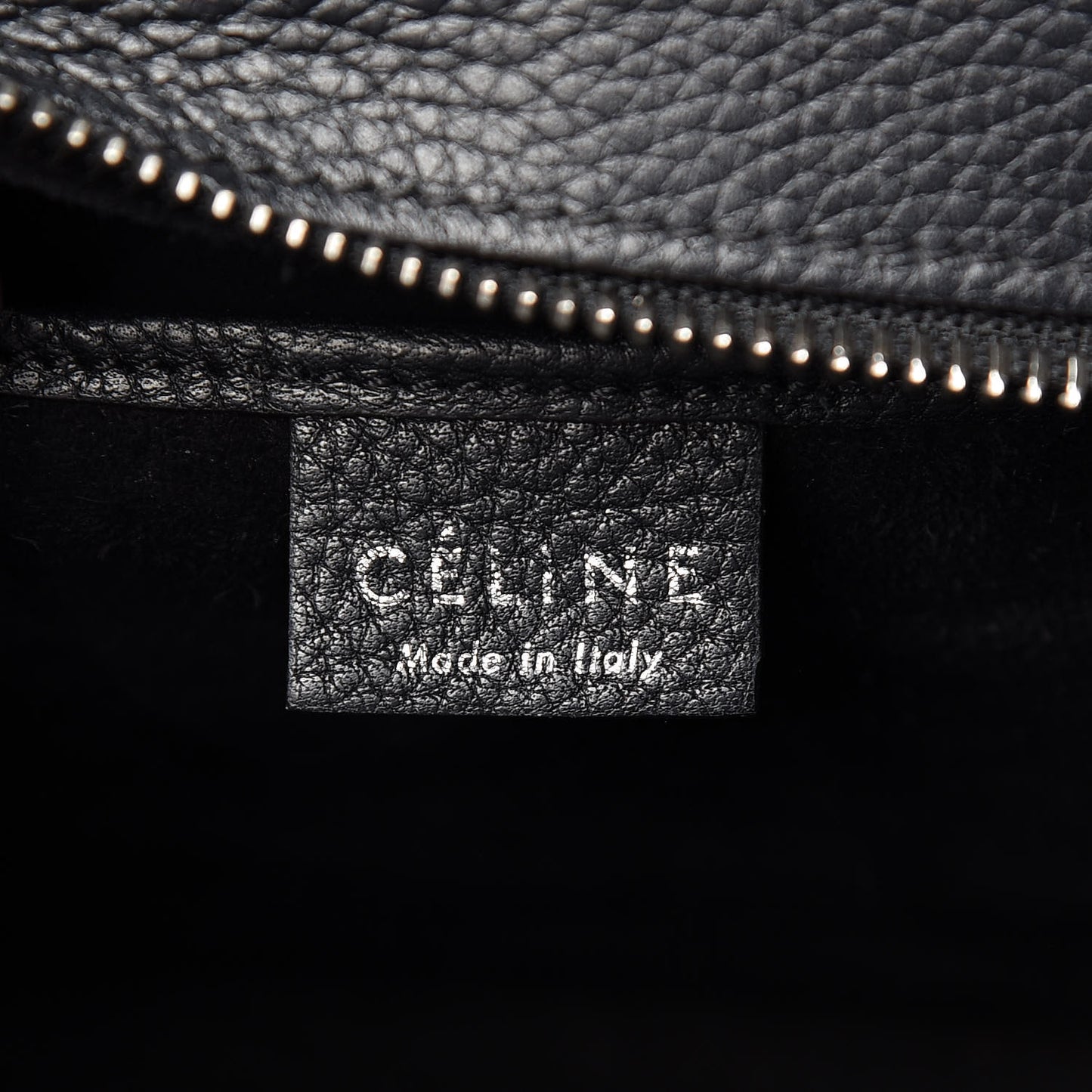 Drummed Calfskin Nano Luggage Black