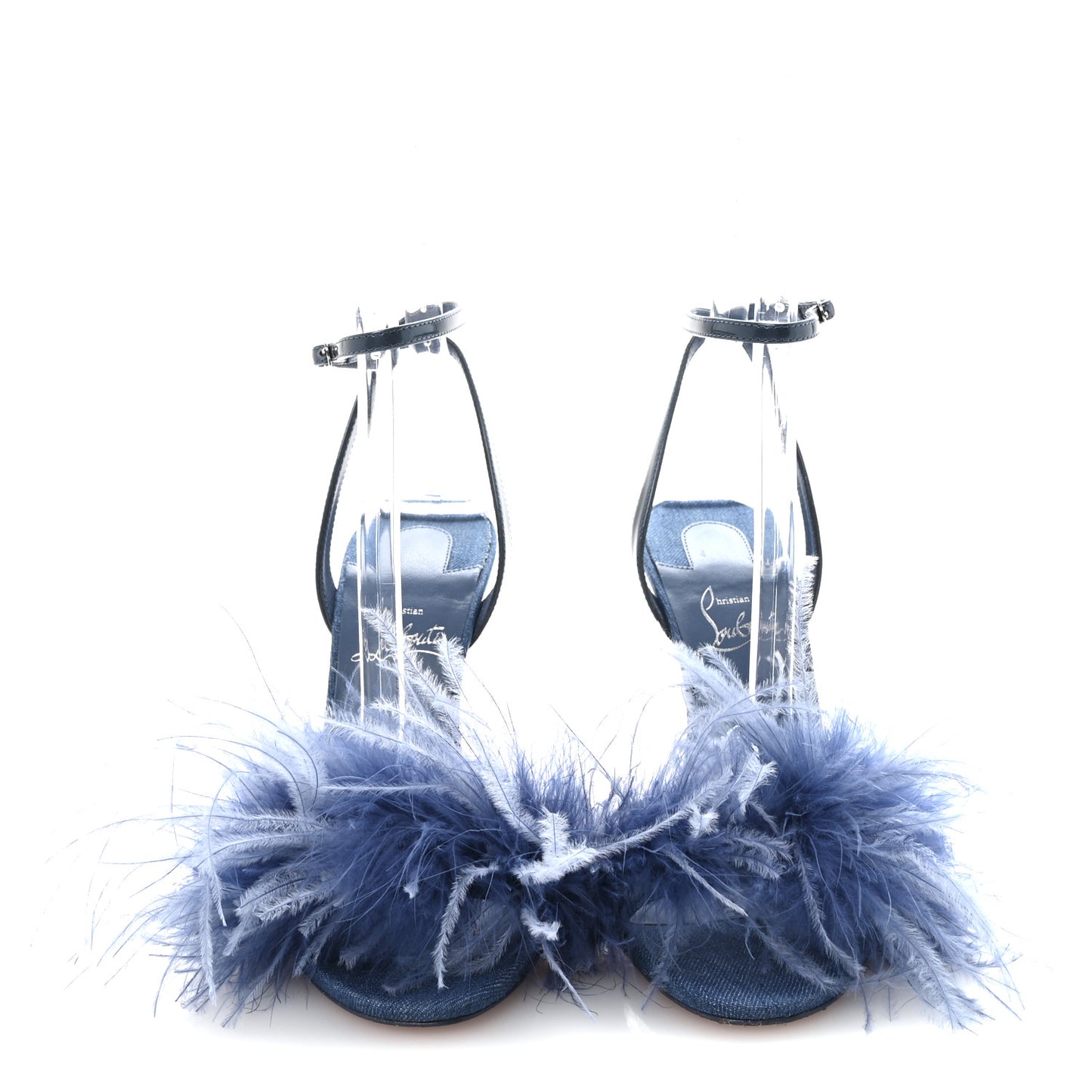 Denim Patent Loubipoupi 100 Sandals 38 Blue