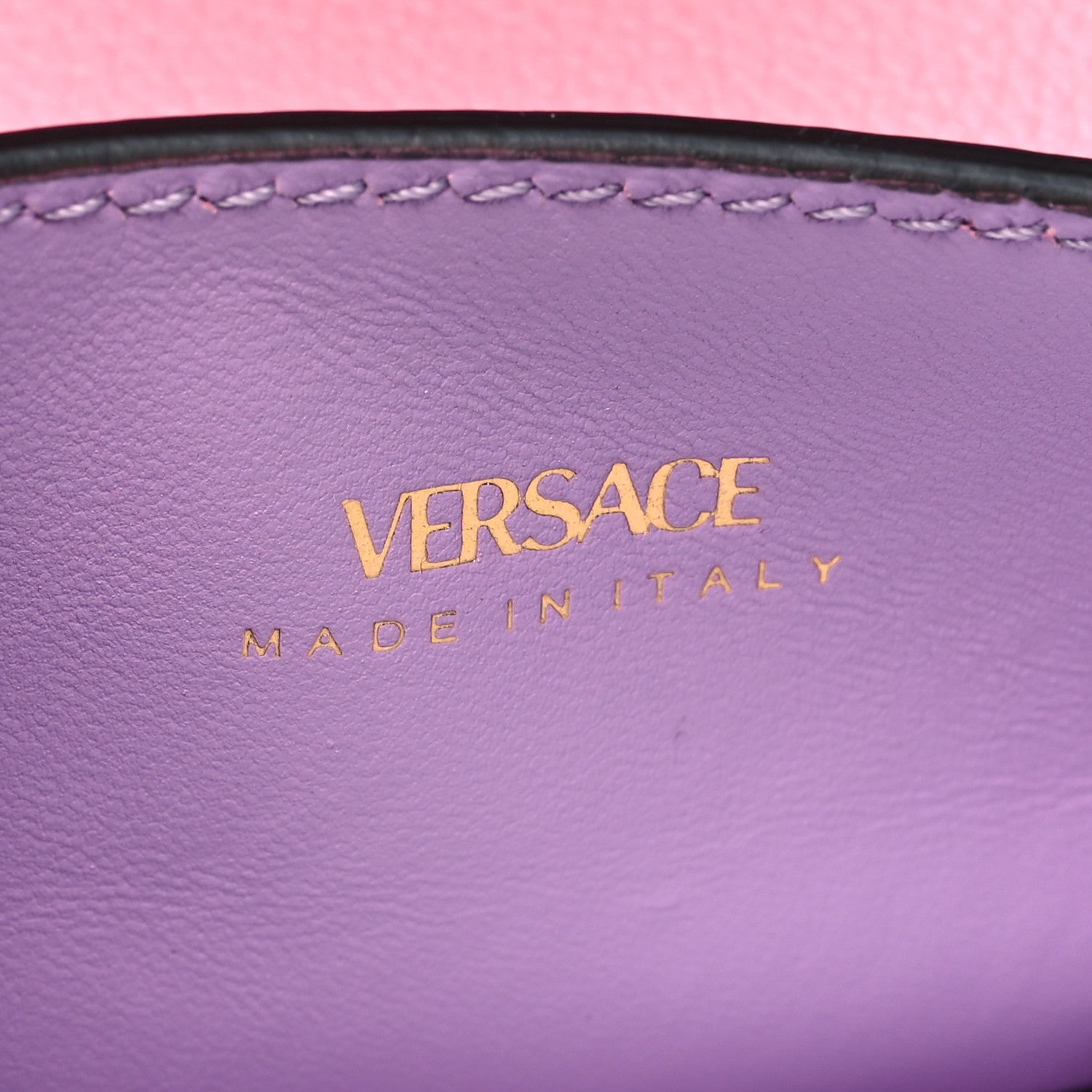 Versace Calfskin La Medusa Chain Crossbody Phone Pouch Pink 6 of 9