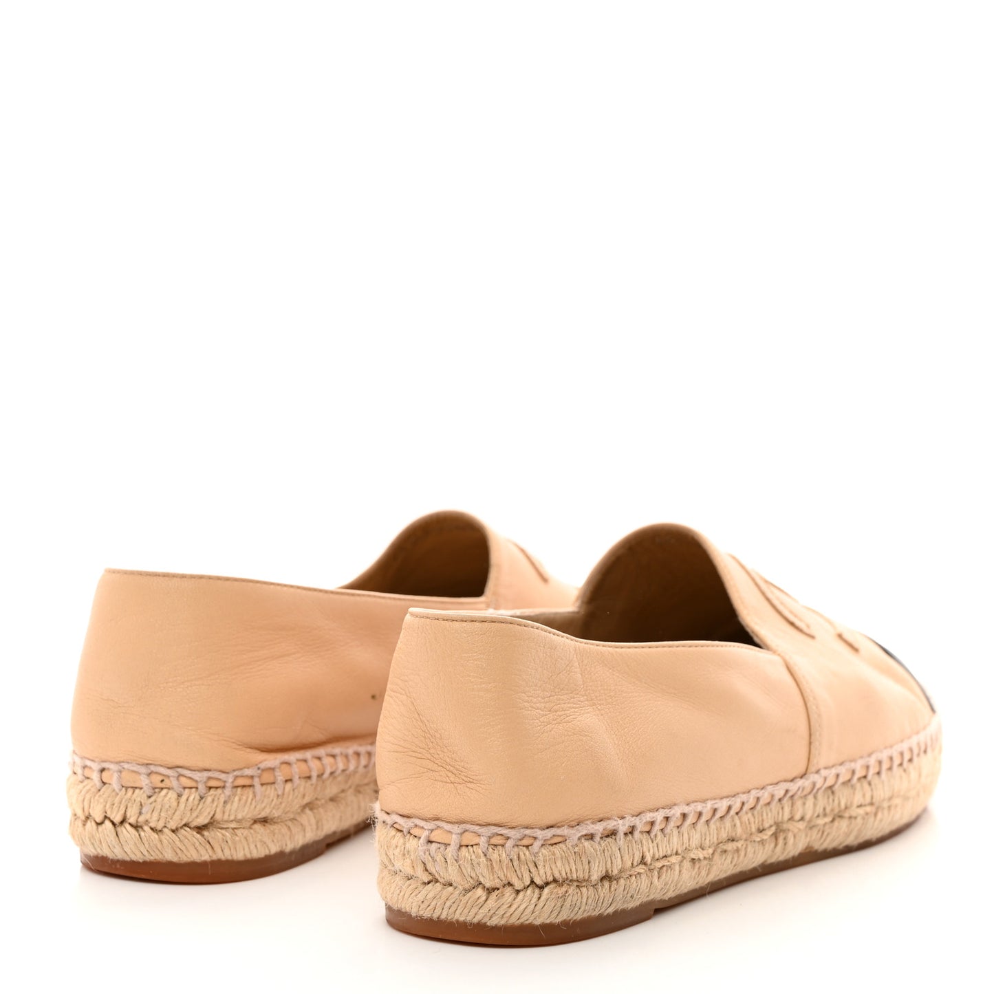 Lambskin CC Espadrilles 40 Beige Black
