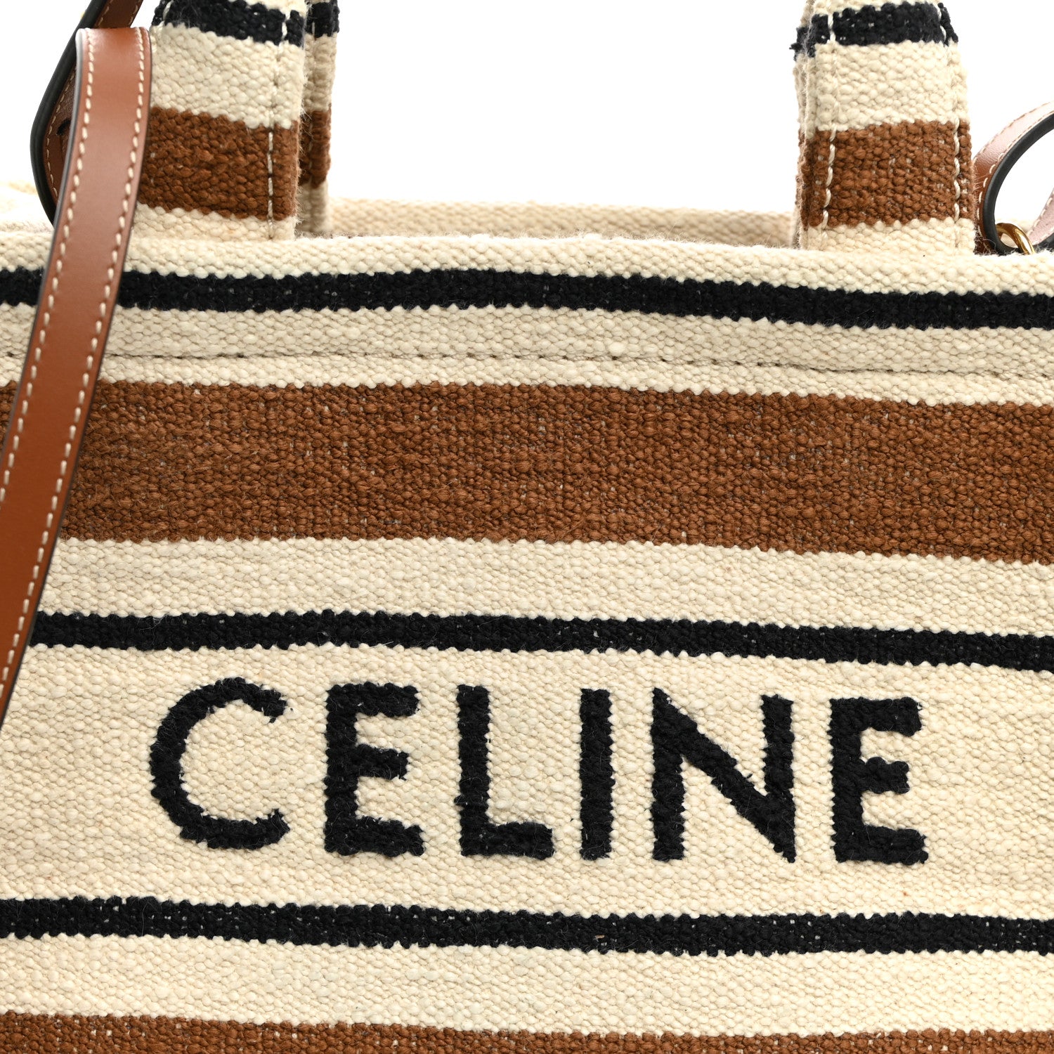 Celine Jacquard Striped Small Cabas Thais Multicolor 7 of 9