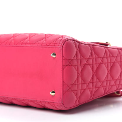 Christian Dior Lambskin Cannage Medium Lady Dior Pink 7 of 10