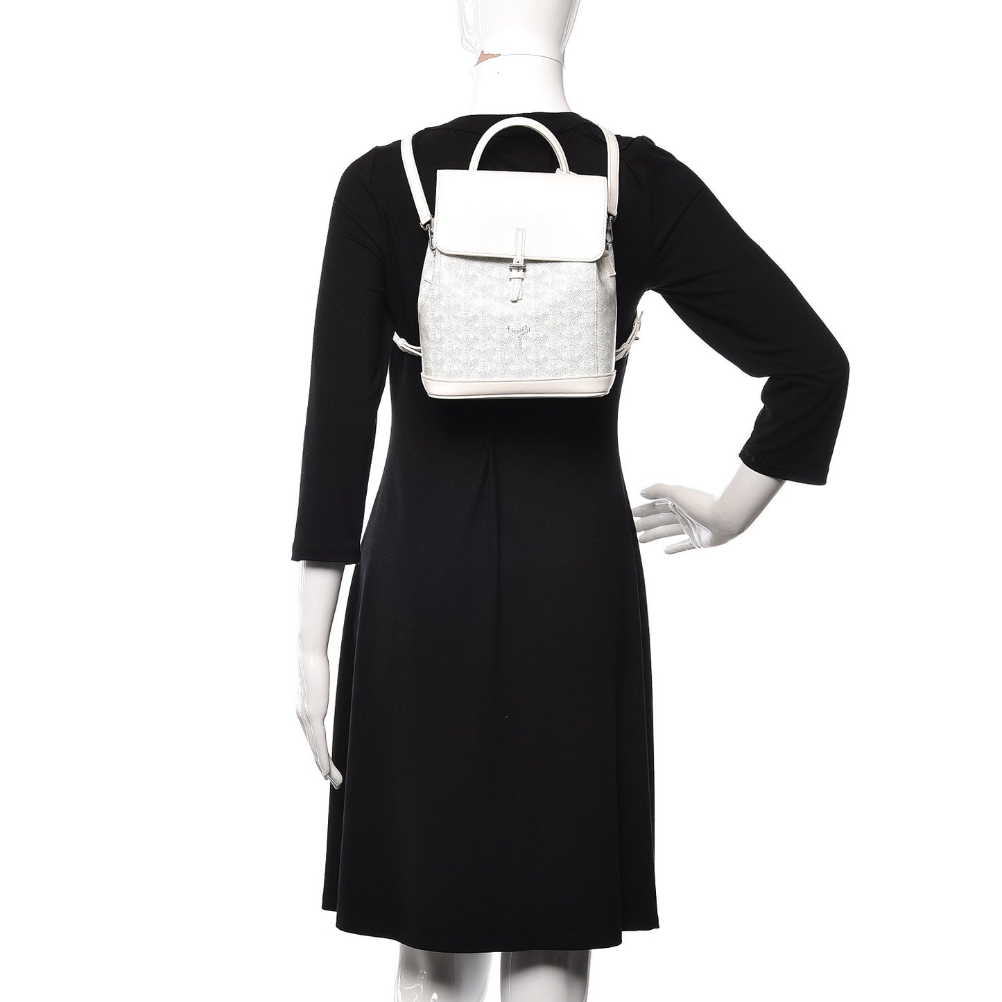 Goyardine Calfskin Mini Alpin Backpack White