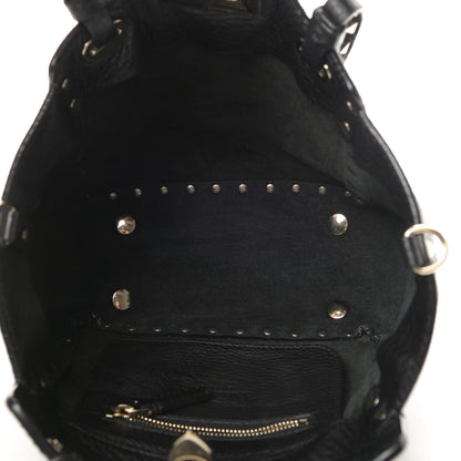 Valentino Garavani Pebbled Calfskin Mini Rockstud Tote Black 5 of 10