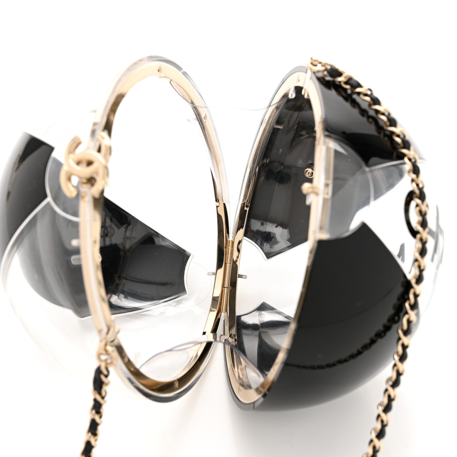 Chanel Plexiglass Coco Beach Ball Minaudiere Clutch  Black 5 of 11