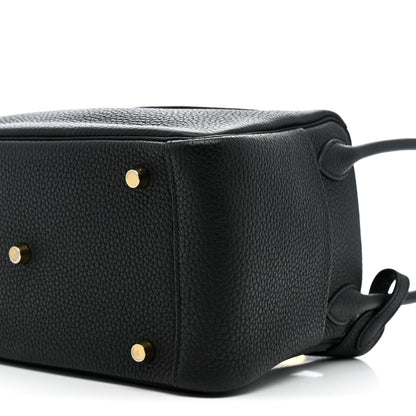 Hermes Taurillon Clemence Lindy 26 Black 10 of 11