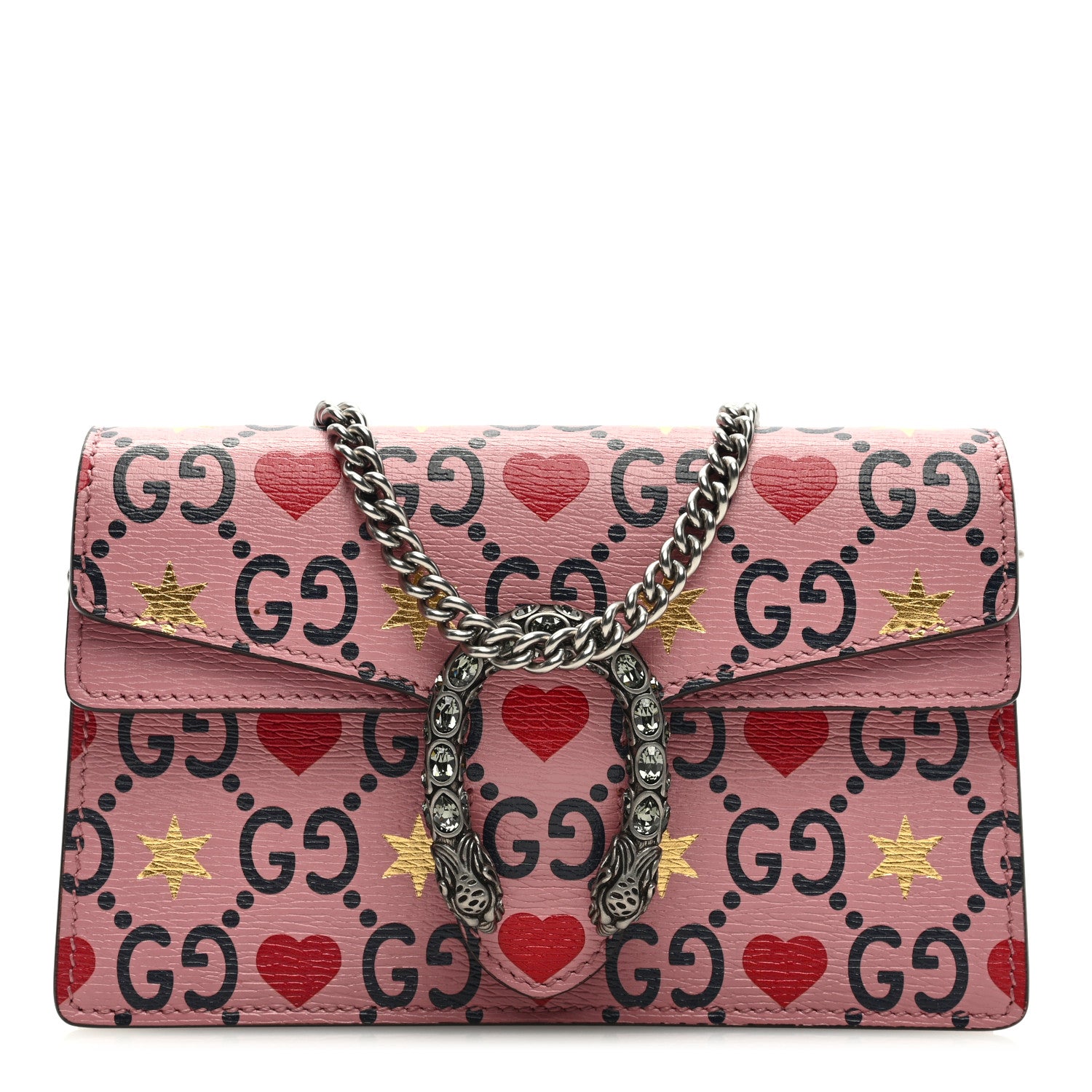 Gucci Calfskin Valentine's Day Exclusive Super Mini Dionysus Shoulder Bag 1 of 9