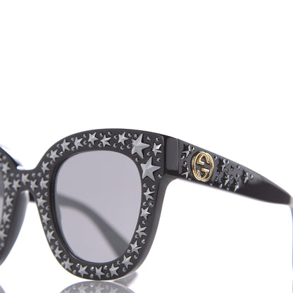 Gucci Acetate Stars Cat Eye Sunglasses GG0116S Black 7 of 8