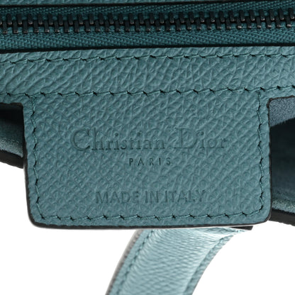 Christian Dior Grained Calfskin Saddle Bag Azure Blue 6 of 13