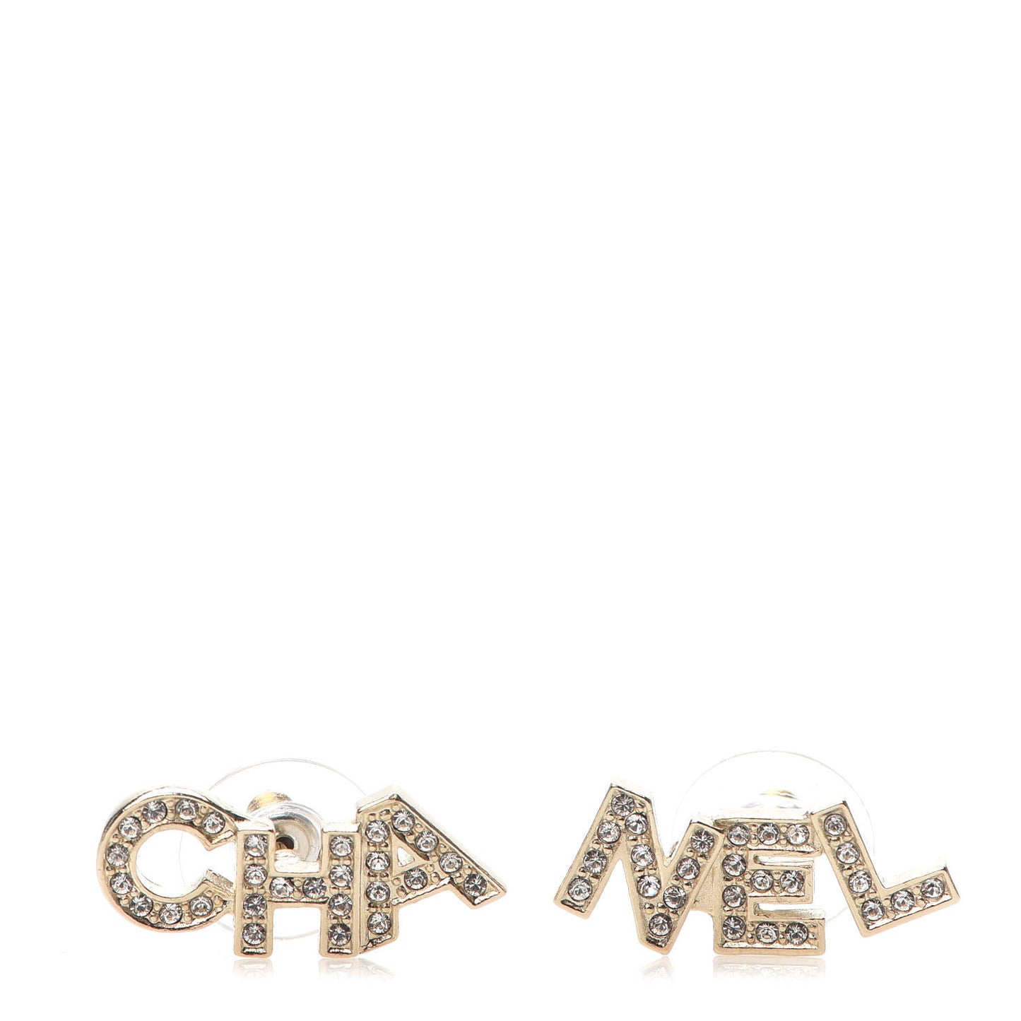 Crystal Pearl Signature Stud Earrings Gold