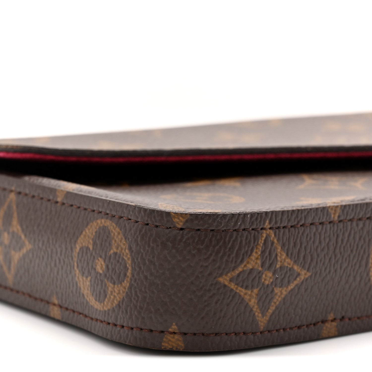Louis Vuitton Monogram Pochette Felicie Chain Wallet Fuchsia 9 of 10