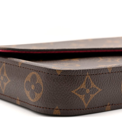 Louis Vuitton Monogram Pochette Felicie Chain Wallet Fuchsia 9 of 10