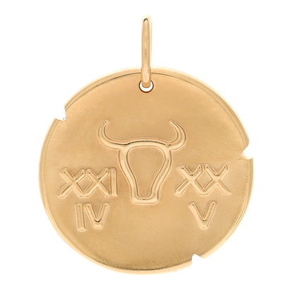 Van Cleef & Arpels 18K Yellow Gold Zodiac Taurus Pendant 3 of 5
