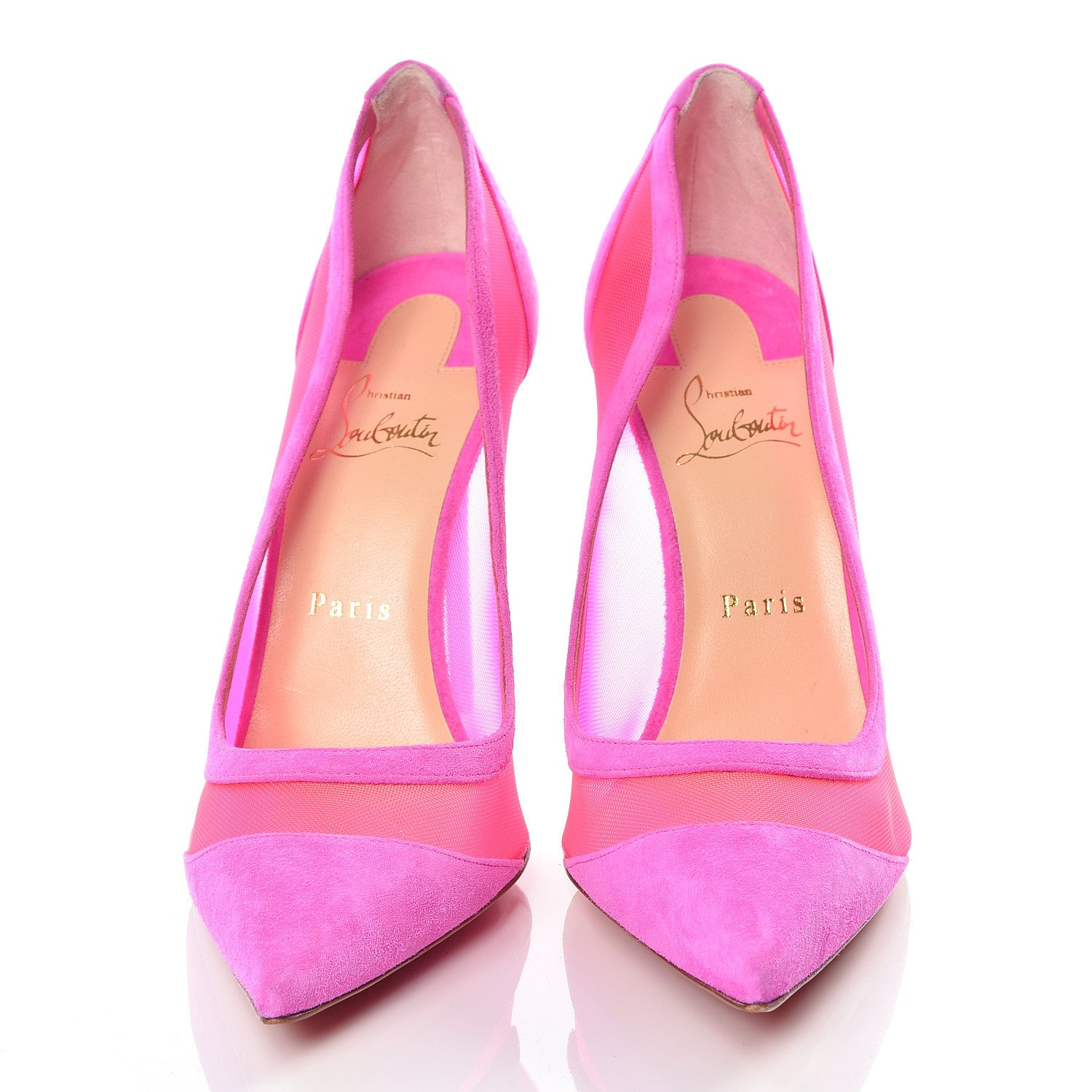 Christian Louboutin Veau Velours Rete Galativi 100 Pumps 40.5 Version Diva 3 of 11