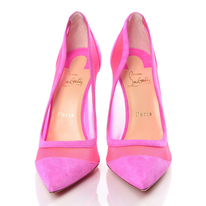 Christian Louboutin Veau Velours Rete Galativi 100 Pumps 40.5 Version Diva 3 of 11