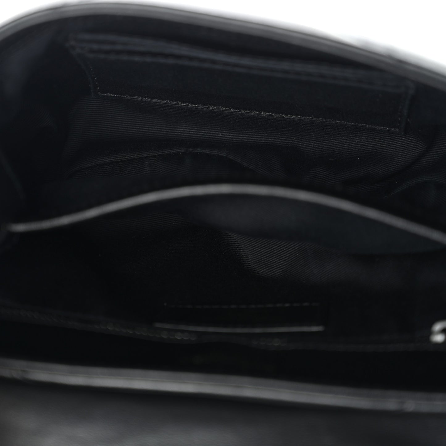 Calfskin Y Quilted Monogram Monochrome Toy Loulou Crossbody Bag Black