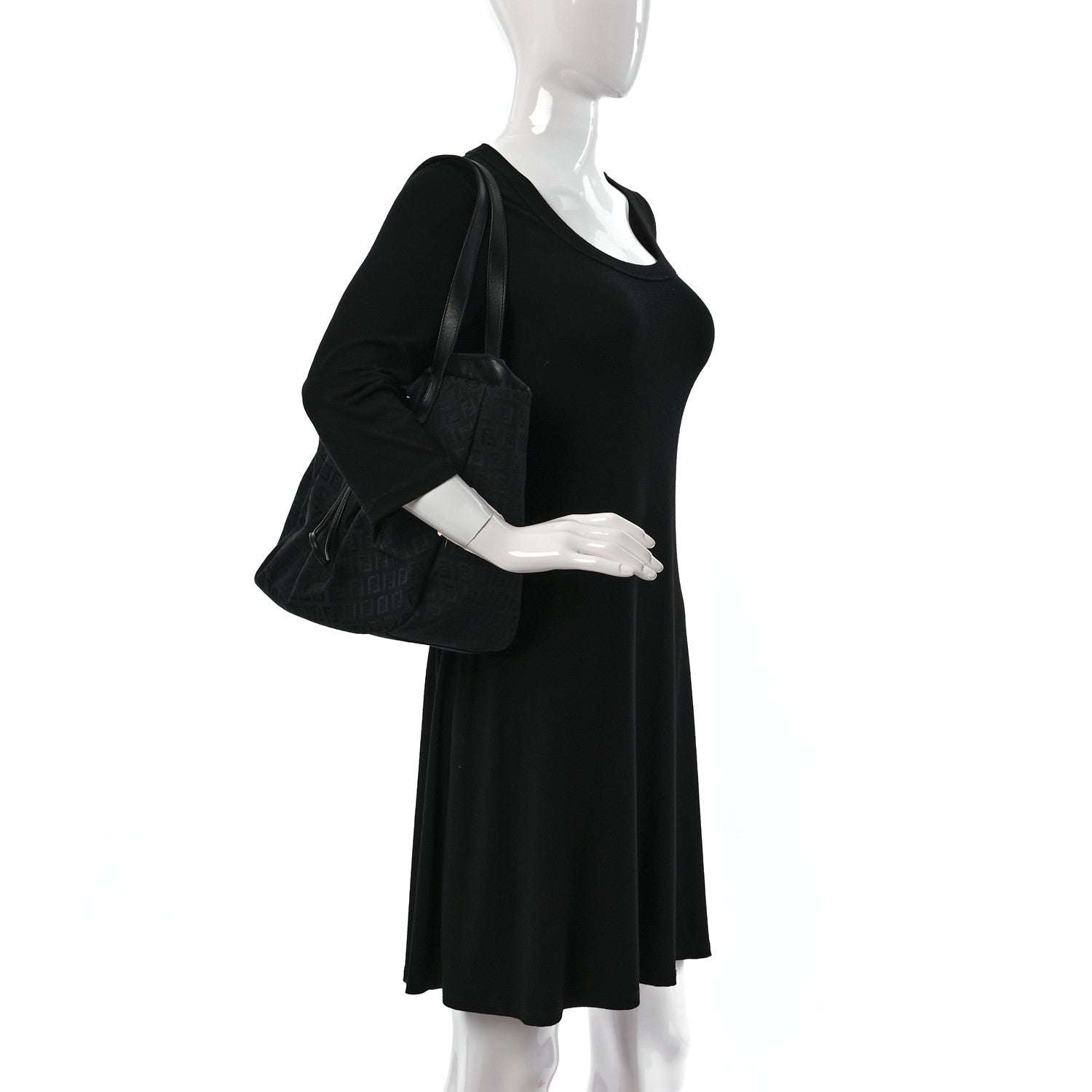 Fendi Zucchino Tote Tobacco Black 2 of 10