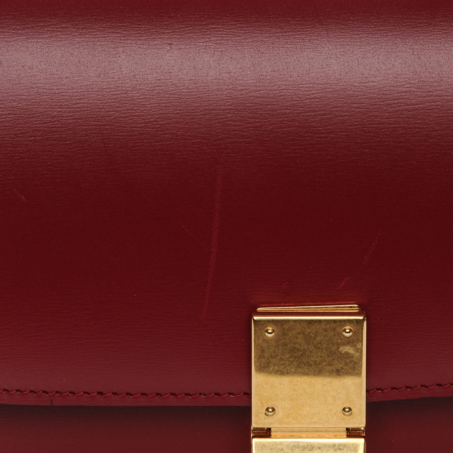 Smooth Calfskin Small Classic Box Flap Bag Red