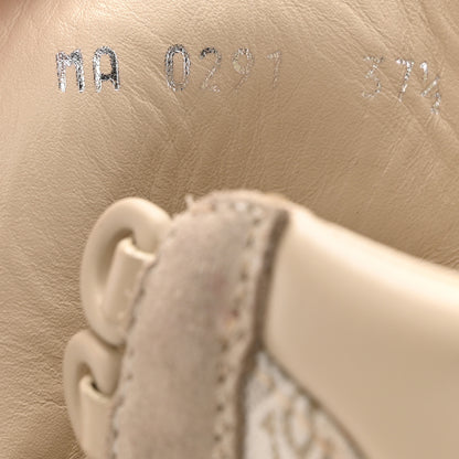 Louis Vuitton Suede Calfskin Jacquard Since 1854 Laureate Platform Desert Boots 37.5 Beige 9 of 15
