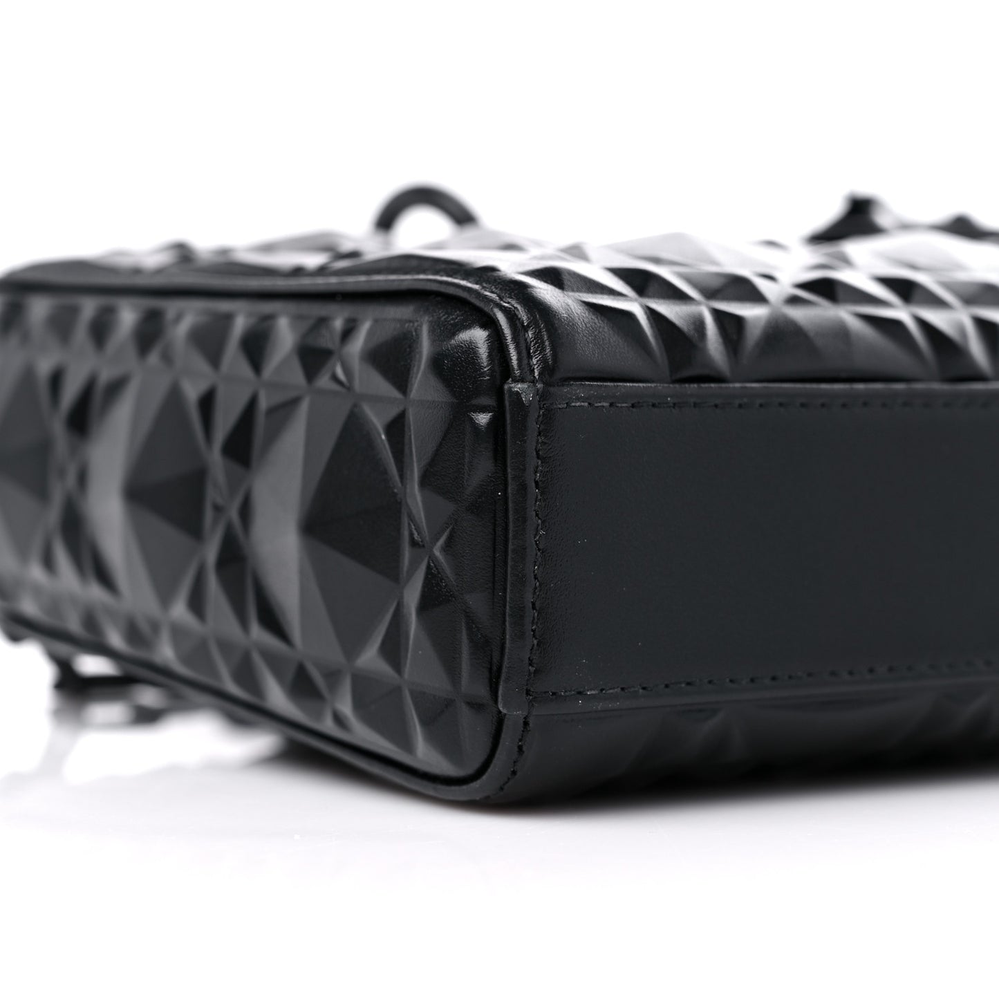 Calfskin Cannage Diamond Medium Lady D-Joy Black