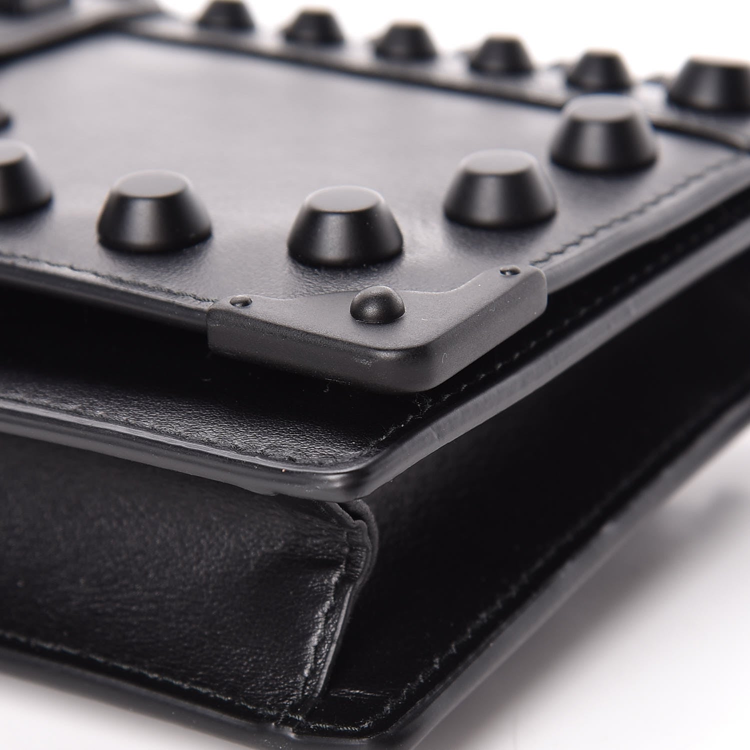 Prada City Calfskin Cahier Studded Mini Bag Black 10 of 13