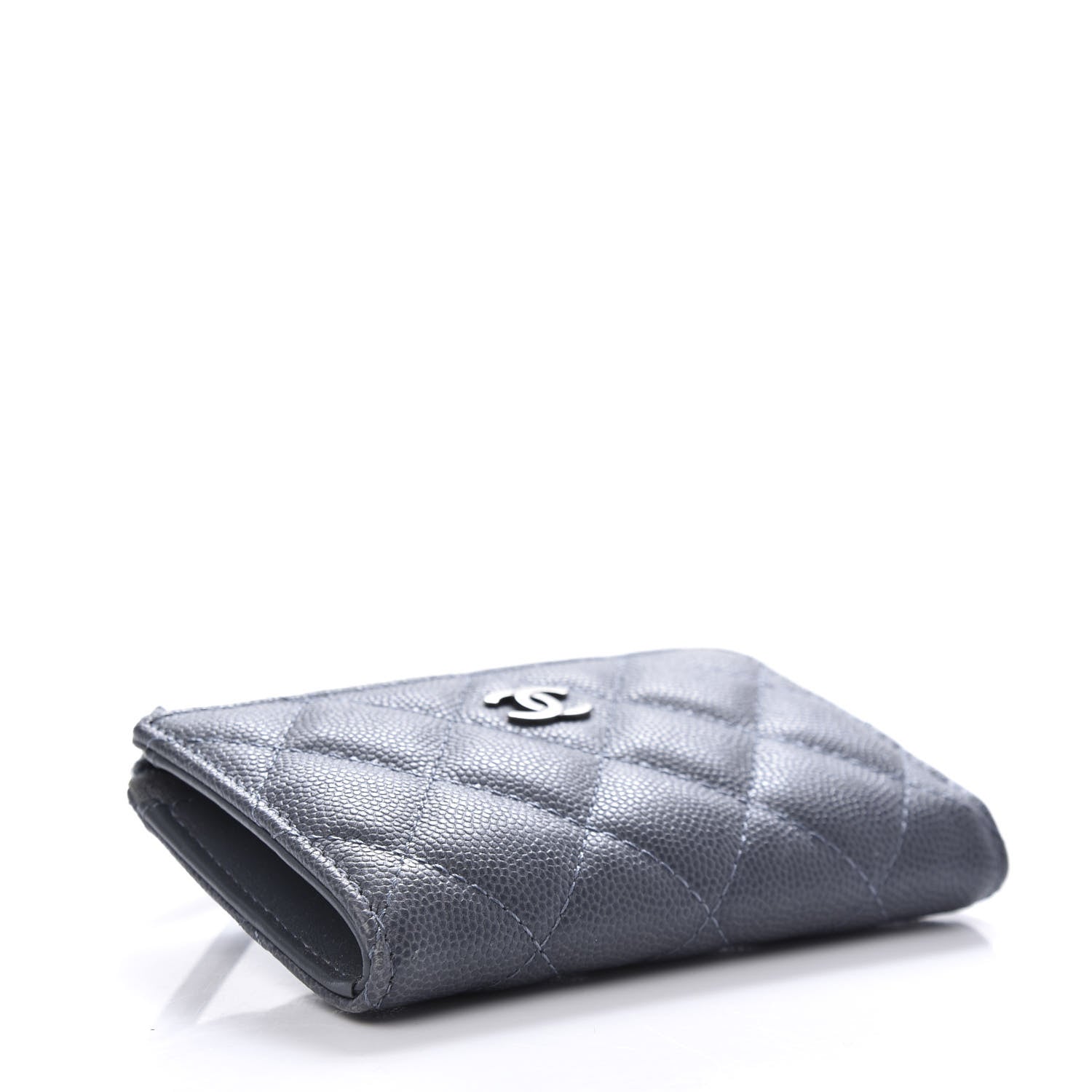 Chanel Caviar Quilted Key Holder Case Grey 5 of 9