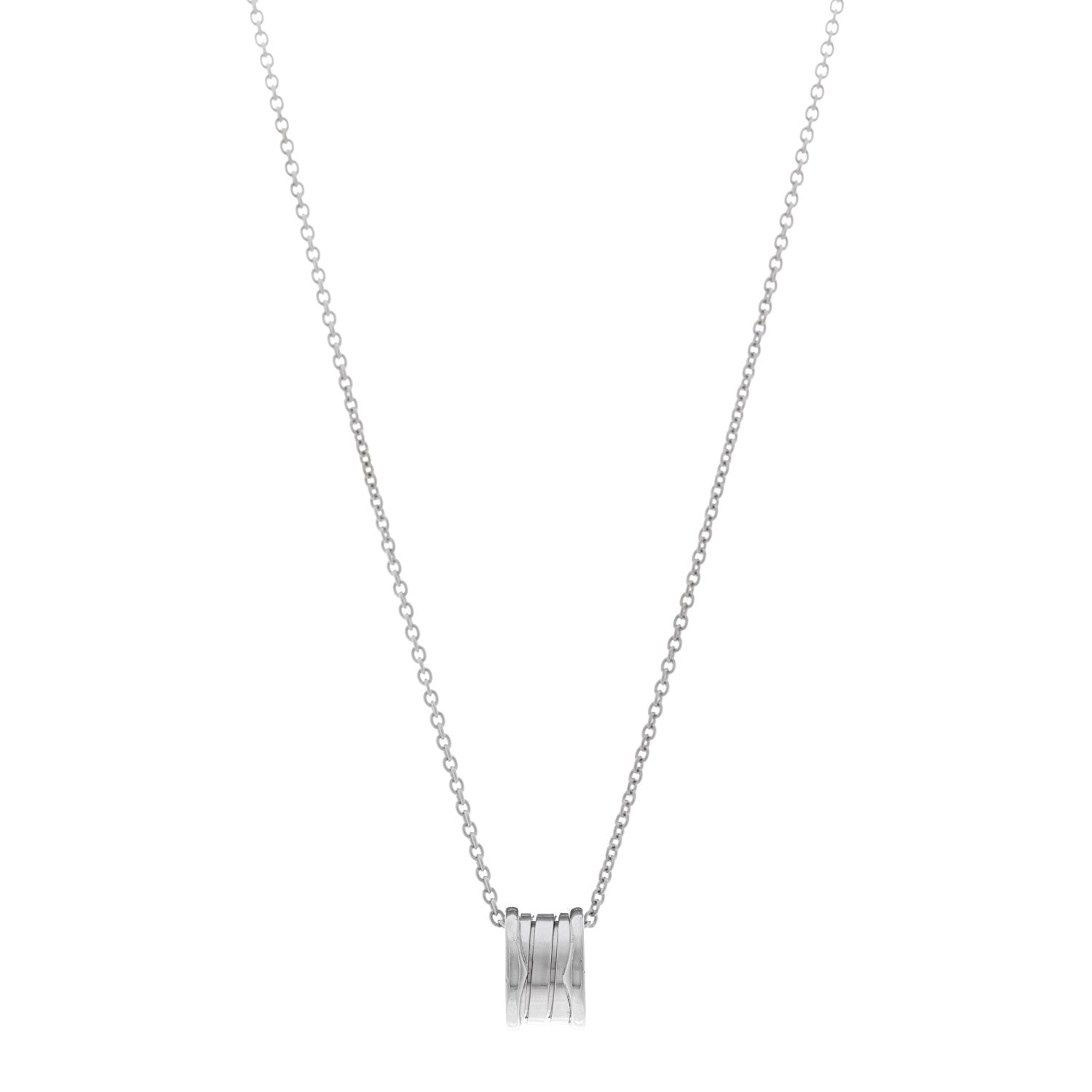 Bulgari 18K White Gold B.Zero1 Pendant Necklace 1 of 4